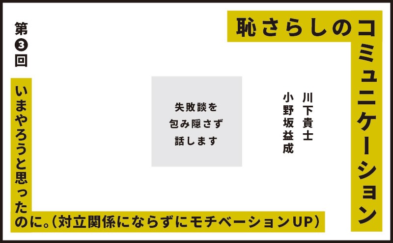 恥さらしのコミュニケーション｜第❸回｜いまやろうと思ったのに。（対立関係にならずにモチベーションUP）｜小野坂益成 