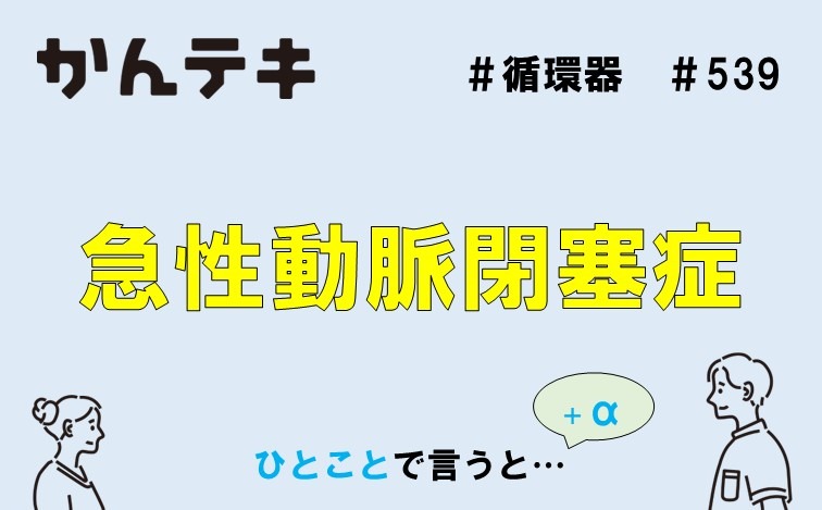 ひとことで言うと… #539｜急性動脈閉塞症