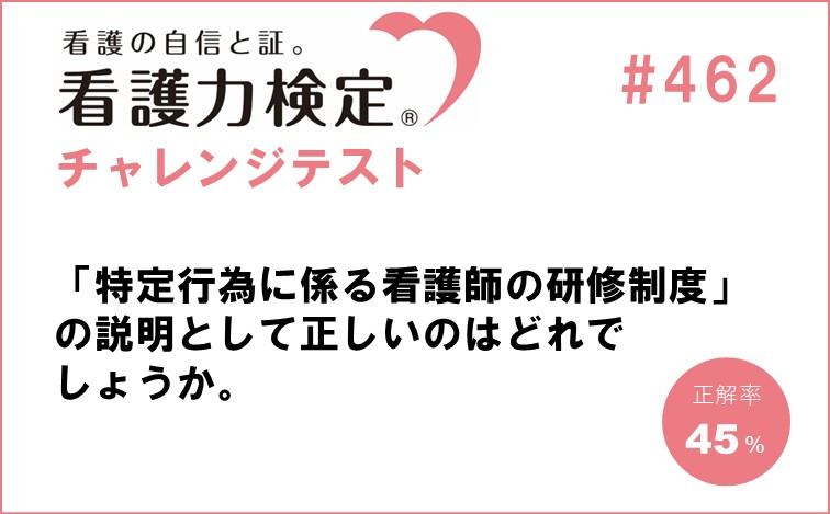 看護力検定チャレンジテスト｜#462