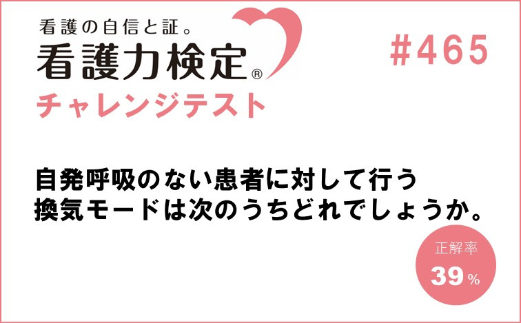 看護力検定チャレンジテスト｜#465