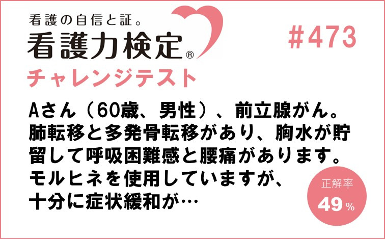 看護力検定チャレンジテスト｜#473