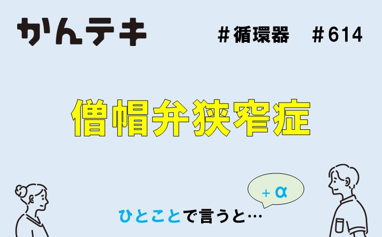 ひとことで言うと… #614｜僧帽弁狭窄症