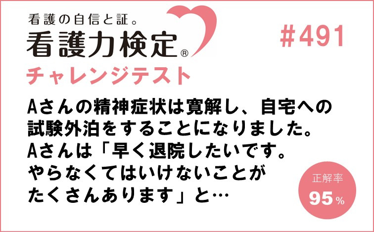 看護力検定チャレンジテスト｜#491