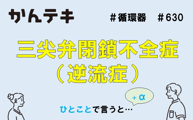 ひとことで言うと&hellip; #630｜三尖弁閉鎖不全症（逆流症）