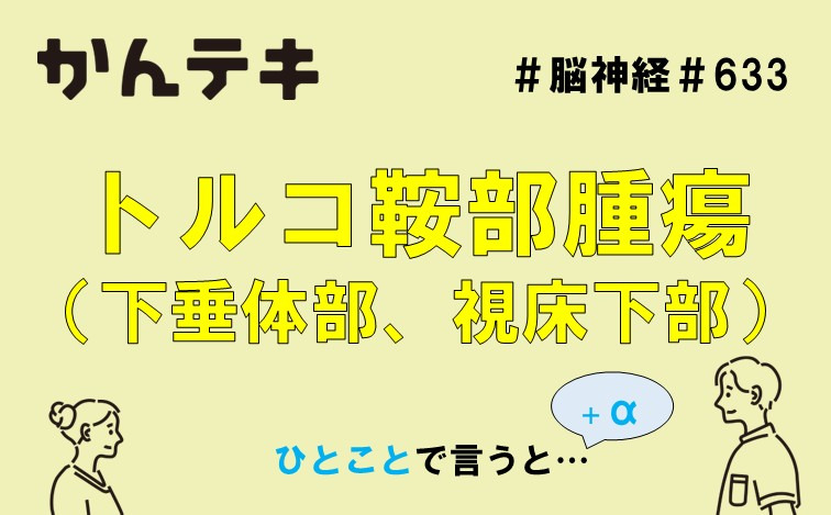 ひとことで言うと&hellip; #633｜トルコ鞍部腫瘍 （下垂体部、視床下部） 
