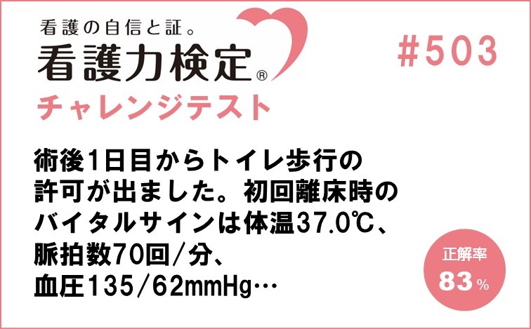 看護力検定チャレンジテスト｜#503