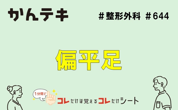 1分間でコレだけは覚えるコレだけシート&hellip; #644｜扁平足