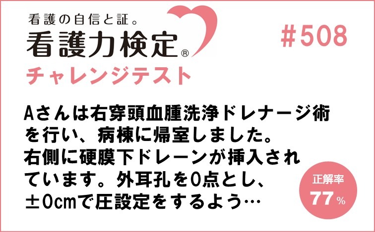 看護力検定チャレンジテスト｜#508