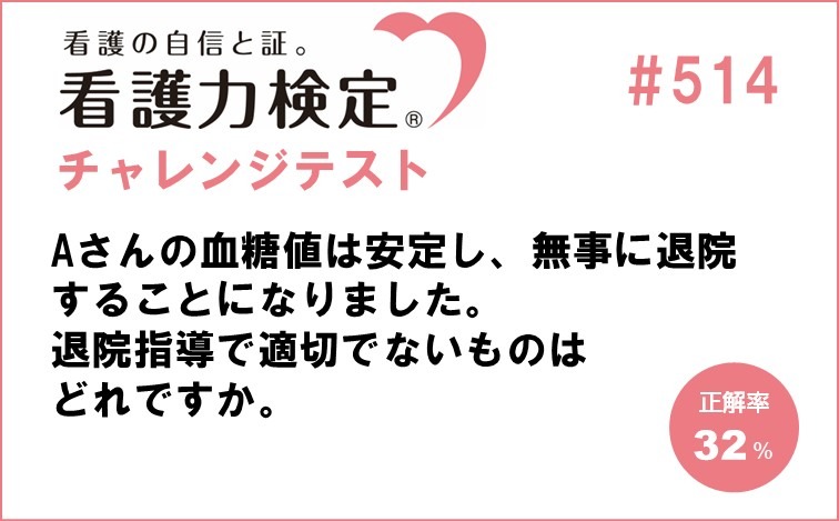 看護力検定チャレンジテスト｜#514