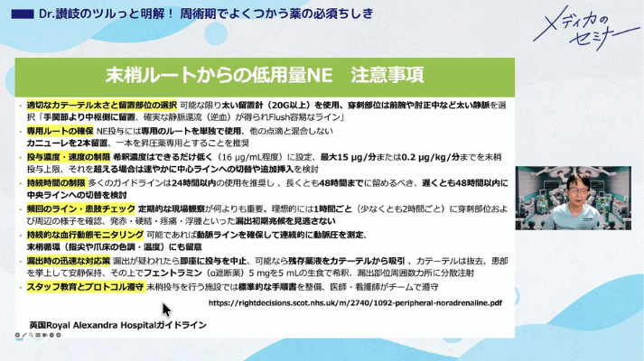 Dr.讃岐のツルっと明解！周術期でよくつかう薬の必須ちしき14