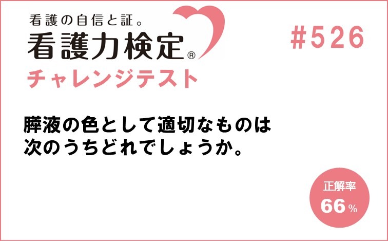 看護力検定チャレンジテスト｜#526
