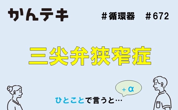 ひとことで言うと&hellip; #672｜三尖弁狭窄症
